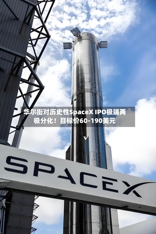 华尔街对历史性SpaceX IPO极端两极分化！目标价60-190美元-第3张图片