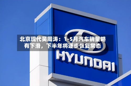 北京现代吴周涛：1-5月汽车销量略有下滑，下半年将逐步恢复常态-第3张图片