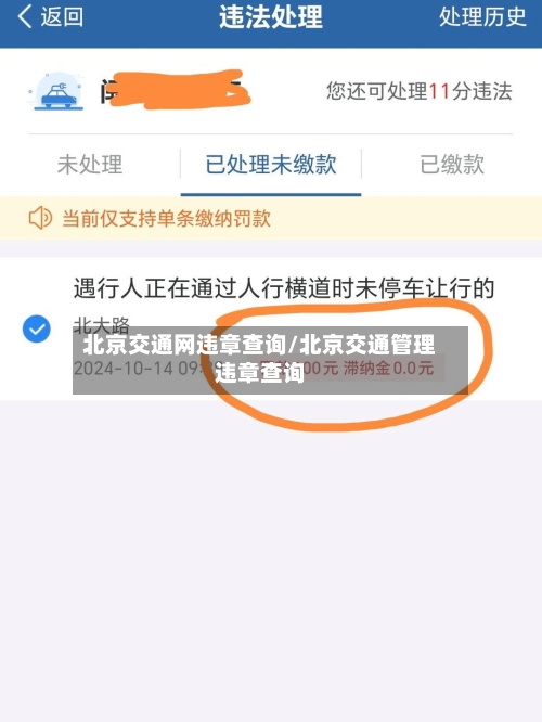 北京交通网违章查询/北京交通管理违章查询