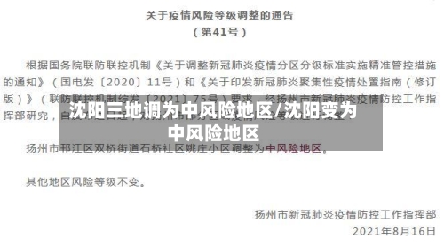 沈阳三地调为中风险地区/沈阳变为中风险地区-第3张图片