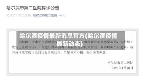 哈尔滨疫情最新消息官方(哈尔滨疫情最新动态)-第3张图片
