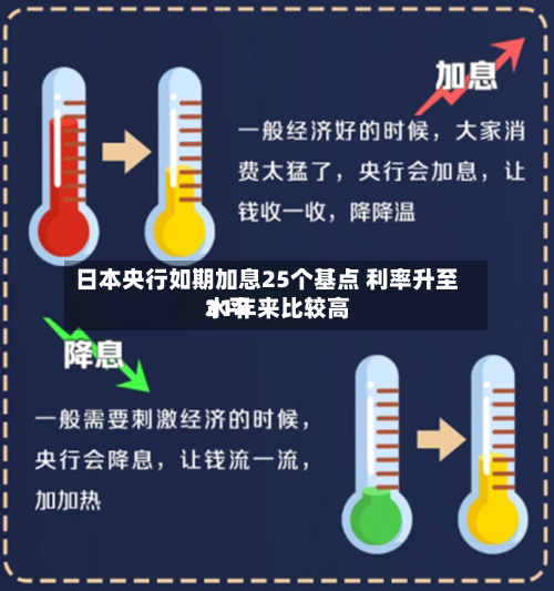 日本央行如期加息25个基点 利率升至31年来比较高水平-第2张图片