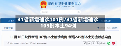31省新增确诊101例/31省新增确诊103例本土94例-第2张图片