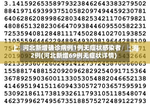 河北新增确诊病例1例无症状感染者2例(河北新增69例无症状详情)-第2张图片