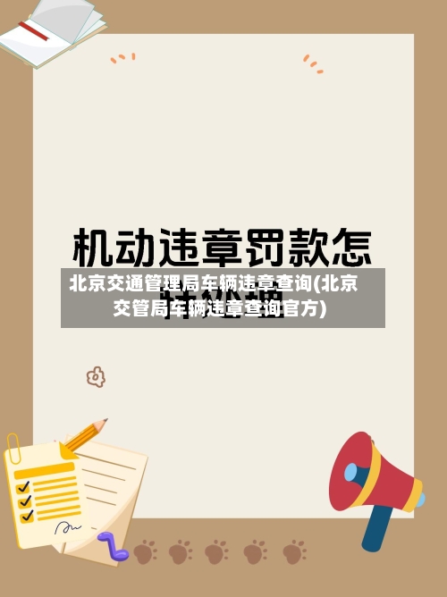 北京交通管理局车辆违章查询(北京交管局车辆违章查询官方)-第2张图片