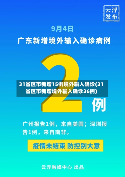 31省区市新增15例境外输入确诊(31省区市新增境外输入确诊36例)