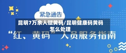 昆明7万余人赋黄码/昆明健康码黄码怎么处理